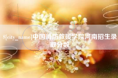 浚县中国消防救援学院河南招生录取分数