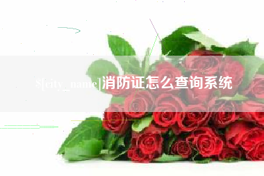 浚县消防证怎么查询系统