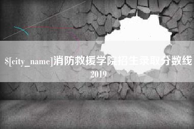 浚县消防救援学院招生录取分数线2019