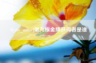 浚县第九枚金牌获得者是谁