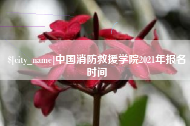 浚县中国消防救援学院2021年报名时间