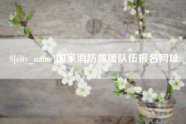 浚县国家消防救援队伍报名网址