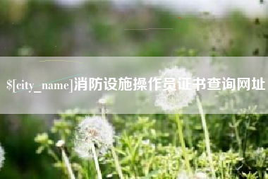 浚县消防设施操作员证书查询网址