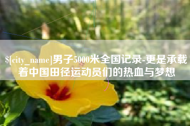 浚县男子5000米全国记录-更是承载着中国田径运动员们的热血与梦想