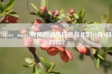 浚县我国的消防日是每年的11月9日对吗？