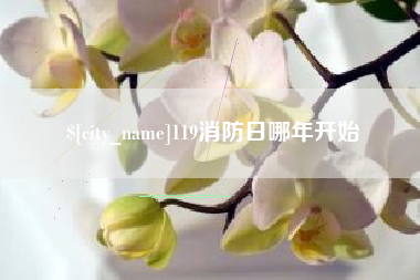 浚县119消防日哪年开始