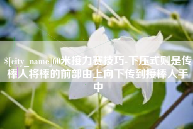浚县60米接力赛技巧-下压式则是传棒人将棒的前部由上向下传到接棒人手中
