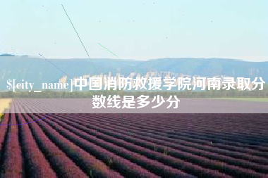 浚县中国消防救援学院河南录取分数线是多少分