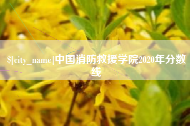 浚县中国消防救援学院2020年分数线