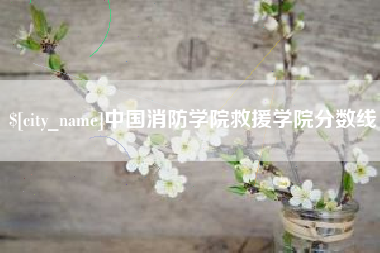 浚县中国消防学院救援学院分数线